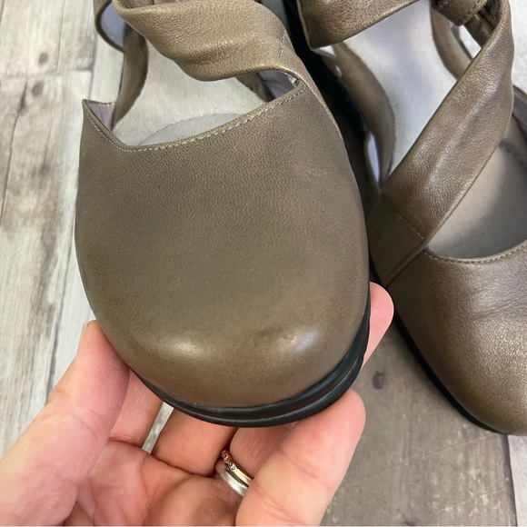 BeautiFeel Pleasure Mary Jane Leather Flats Comfort Shoes Gray 44233 - Picture 9 of 13